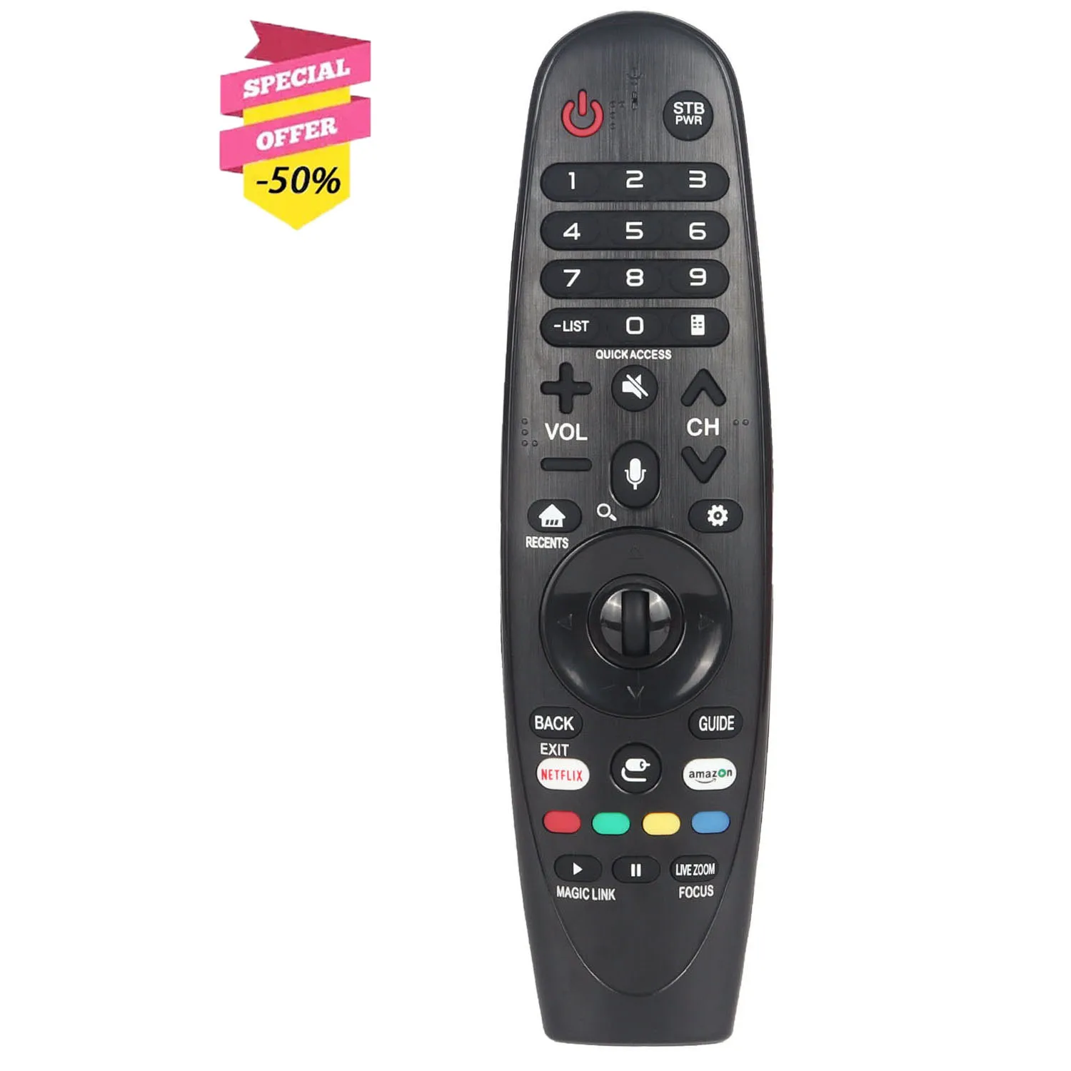 AN-MR650A ANMR650A IR Remote Control Compatible With LG Smart TV 43UJ654T 49UJ654T 55UJ654T (No Voice Magic Pointer Functions)
AN-MR650A ANMR650A IR Remote Control Compatible With LG Smart TV 43UJ654T 49UJ654T 55UJ654T (No Voice Magic Pointer Functions)