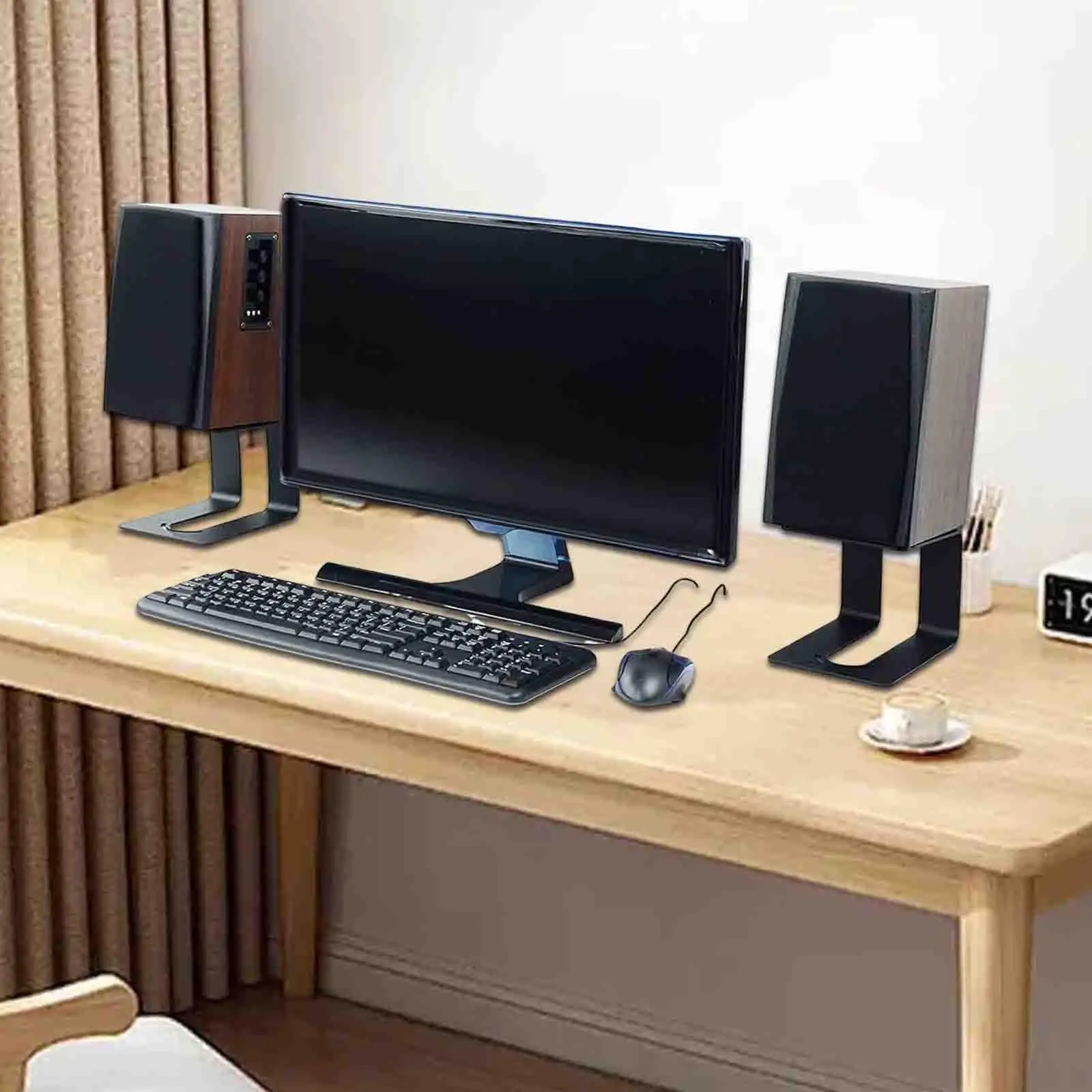 2 Pieces Desktop Speaker Stands Accessory Utility Freestanding Small Speaker Brackets Metal Support Base for Study Room Office
2 Pieces Desktop Speaker Stands Accessory Utility Freestanding Small Speaker Brackets Metal Support Base for Study Room Office