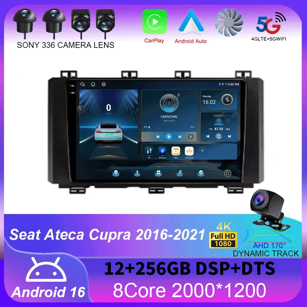 Android 16 Carplay Auto Car Radio For Seat Ateca Cupra 2016-2021 WIFI+4G Multimedia Video Player Navigation GPS 2 din DVD Stereo
Android 16 Carplay Auto Car Radio For Seat Ateca Cupra 2016-2021 WIFI+4G Multimedia Video Player Navigation GPS 2 din DVD Stereo