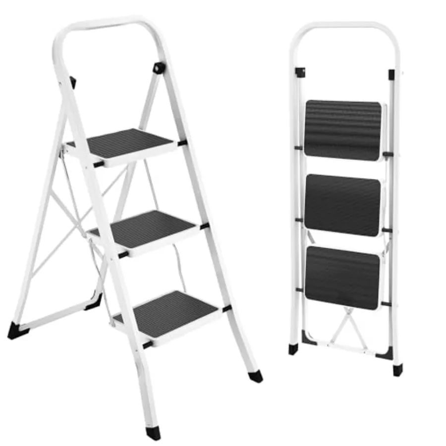 Step Ladder Folding Step Stool for Adults with Anti-Slip Pedal, 330 lbs Capacity for Kitchen, Home, White
Step Ladder Folding Step Stool for Adults with Anti-Slip Pedal, 330 lbs Capacity for Kitchen, Home, White