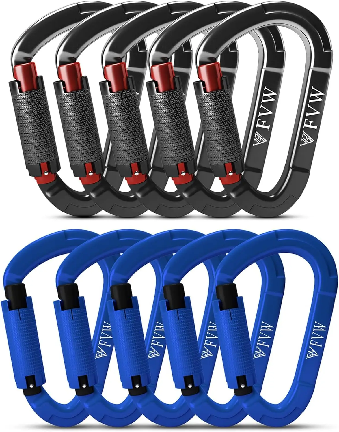 Auto Locking Ro Climbing Carabiner Clips,Professional 25Kn (5620 Lbs) Heavy Duty Caribeaners For Rappelling Swing Rescue & Gym
Auto Locking Ro Climbing Carabiner Clips,Professional 25Kn (5620 Lbs) Heavy Duty Caribeaners For Rappelling Swing Rescue & Gym