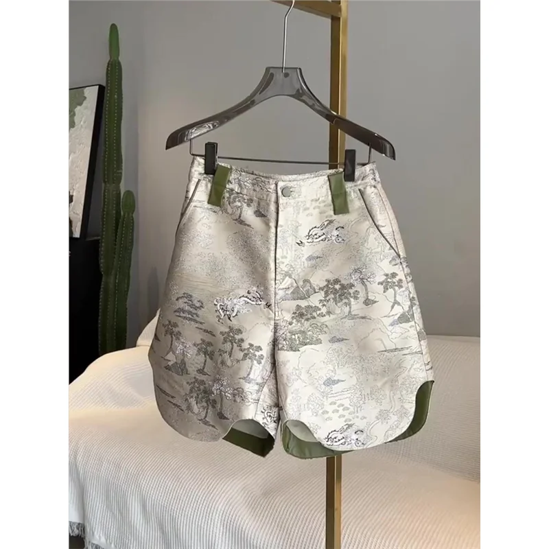 New Chinese Sle National Trend Pants Women's Thin High-End Embroidery Ultra-ort Pants Quali Single Elite Summer Faion
New Chinese Sle National Trend Pants Women's Thin High-End Embroidery Ultra-ort Pants Quali Single Elite Summer Faion