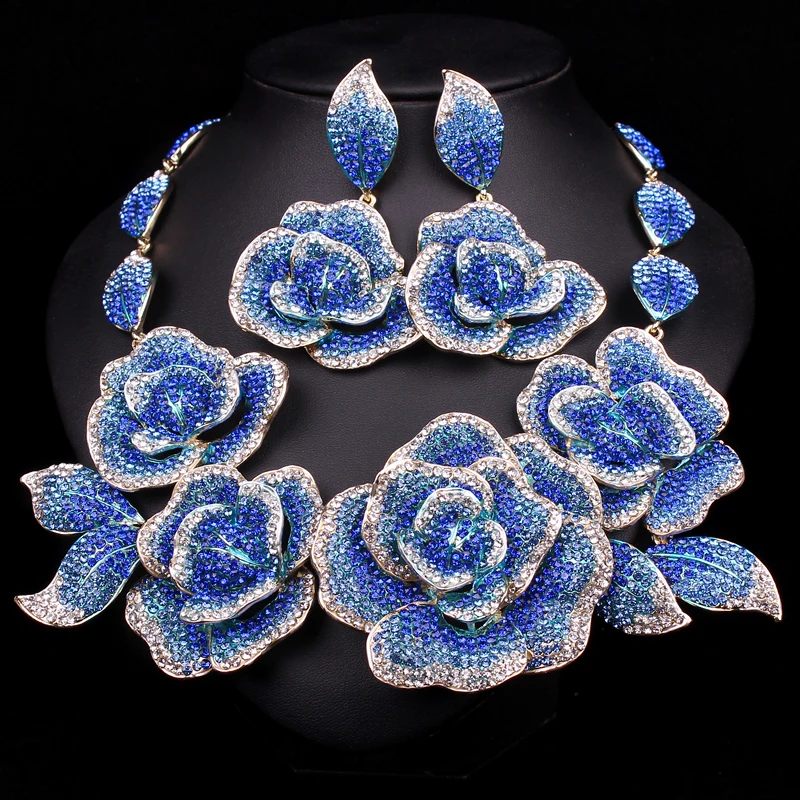 Gorgeous Bridal Jewelry Sets Wedding Necklace Earrings For Brides Party Accessories Big Flowers Costume Decoration Gifts Women
Gorgeous Bridal Jewelry Sets Wedding Necklace Earrings For Brides Party Accessories Big Flowers Costume Decoration Gifts Women