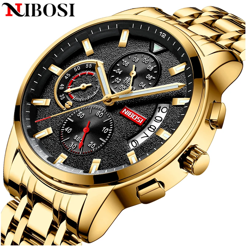 NIBOSI Top Brand Fashion Mens Watches Luxury Stainless steel Quartz Chronograph Clock Waterproof Watch For Men Relogio Masculino
NIBOSI Top Brand Fashion Mens Watches Luxury Stainless steel Quartz Chronograph Clock Waterproof Watch For Men Relogio Masculino
