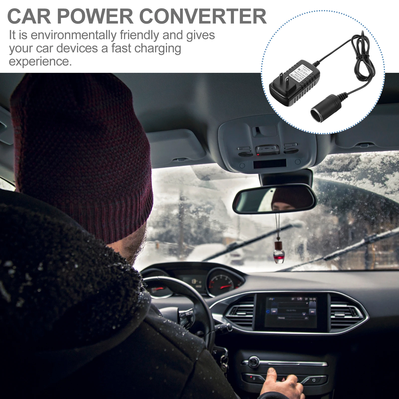 12V2A Car Power Converter Adapter 100-240V DC Socket Inverter Supplies With Overload Protection
12V2A Car Power Converter Adapter 100-240V DC Socket Inverter Supplies With Overload Protection