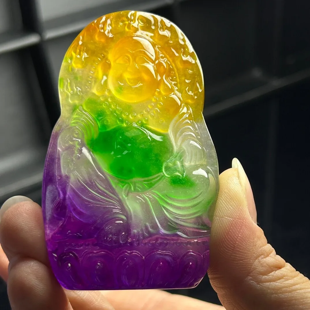 Certified Nature ice Multicolor jade Jadeite Carved Buddha Pendant & Necklaces Maitreya Buddha
Certified Nature ice Multicolor jade Jadeite Carved Buddha Pendant & Necklaces Maitreya Buddha