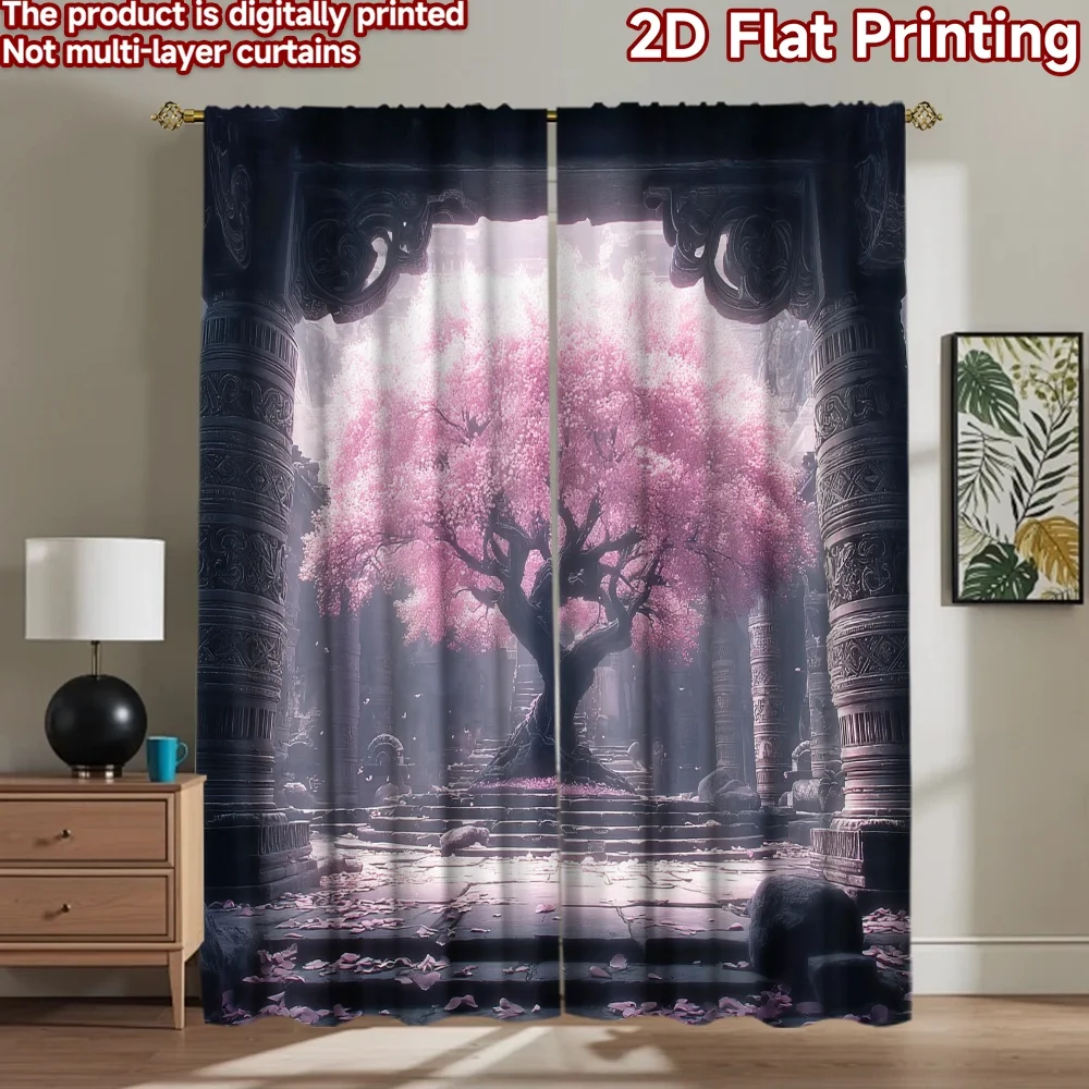 2D flat printing 2pcs Window Curtains Cherry Blossom Tree Courtyard Fantasy Digital Printed Polyester Drapes Birthday Party for
2D flat printing 2pcs Window Curtains Cherry Blossom Tree Courtyard Fantasy Digital Printed Polyester Drapes Birthday Party for
