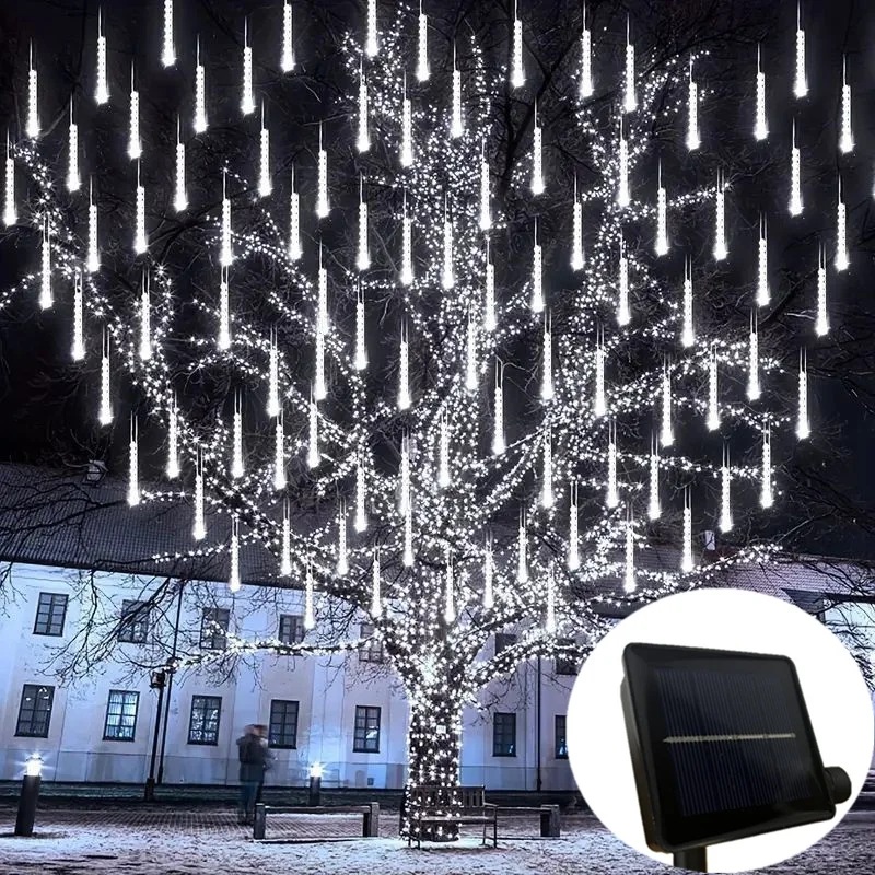 30/50cm Holiday Light Solar Meteor Shower Rain String Light Garden Light 8 Tubes Holiday Party Wedding Christmas Tree Decoration
30/50cm Holiday Light Solar Meteor Shower Rain String Light Garden Light 8 Tubes Holiday Party Wedding Christmas Tree Decoration