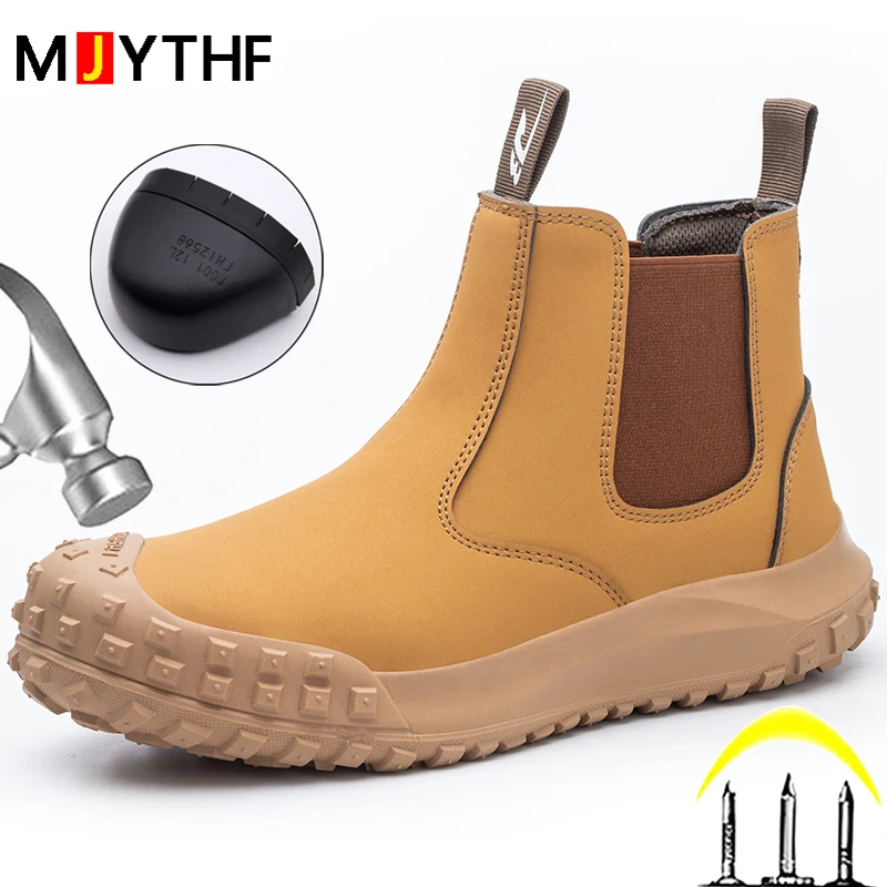 Waterproof Safety Shoes For Men New Leather Boots Work Shoes Puncture-Proof Indestructible Shoes Protective Steel Toe Boots Men
Waterproof Safety Shoes For Men New Leather Boots Work Shoes Puncture-Proof Indestructible Shoes Protective Steel Toe Boots Men