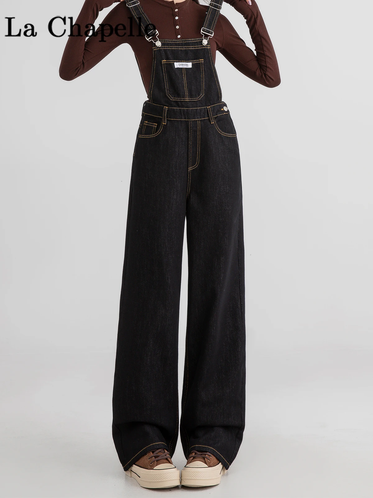 Джинсовый комбинезон La Chapelle с высокой талией и широкими штанинами, женский, темно-синий, в американском стиле, свободный крой, весенний, милый и стильный
Джинсовый комбинезон La Chapelle с высокой талией и широкими штанинами, женский, темно-синий, в американском стиле, свободный крой, весенний, милый и стильный