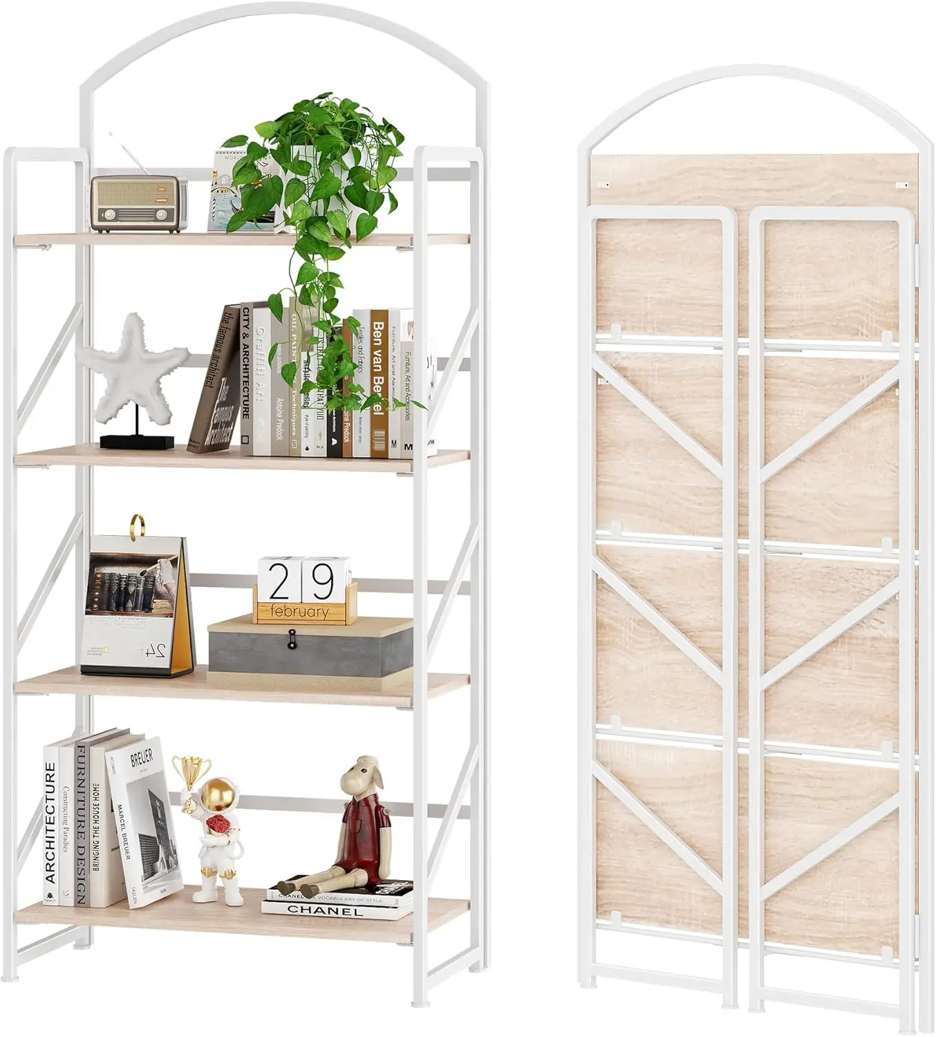 Foldable Semicircle Bookshelf for Living Room, Home Office Storage Organizer Rack with No Assembly
Foldable Semicircle Bookshelf for Living Room, Home Office Storage Organizer Rack with No Assembly