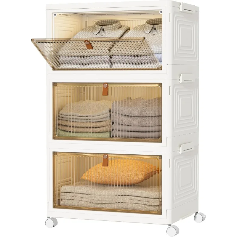 Closet Organizers and Storage 93Qt 3 Pack Closet Organizer Boxes for Clothes Stackable Storage Bins Foldable Storage Box
Closet Organizers and Storage 93Qt 3 Pack Closet Organizer Boxes for Clothes Stackable Storage Bins Foldable Storage Box
