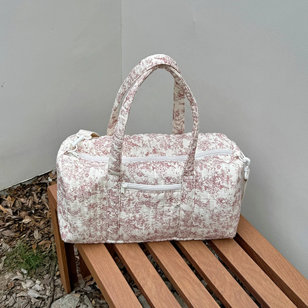 Travel Duffle Bag for Women Floral Quilted Weekender Bag with Adjustable Strap for Travel Business Trips Sport
Travel Duffle Bag for Women Floral Quilted Weekender Bag with Adjustable Strap for Travel Business Trips Sport