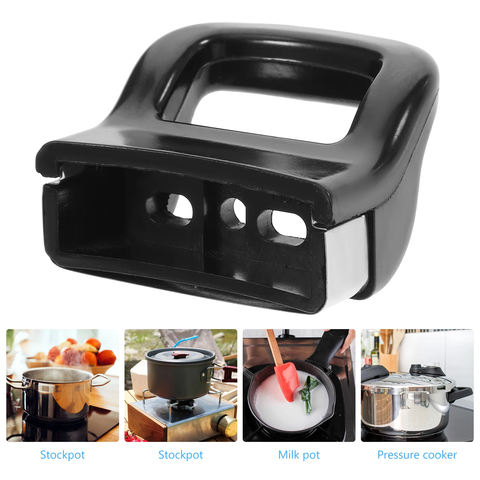 2pcs Universal Pot Handle Accessories Black Plastic Replacement Grippers for Cookware Saucepan Stockpot Steamer Milkpot Wok
2pcs Universal Pot Handle Accessories Black Plastic Replacement Grippers for Cookware Saucepan Stockpot Steamer Milkpot Wok