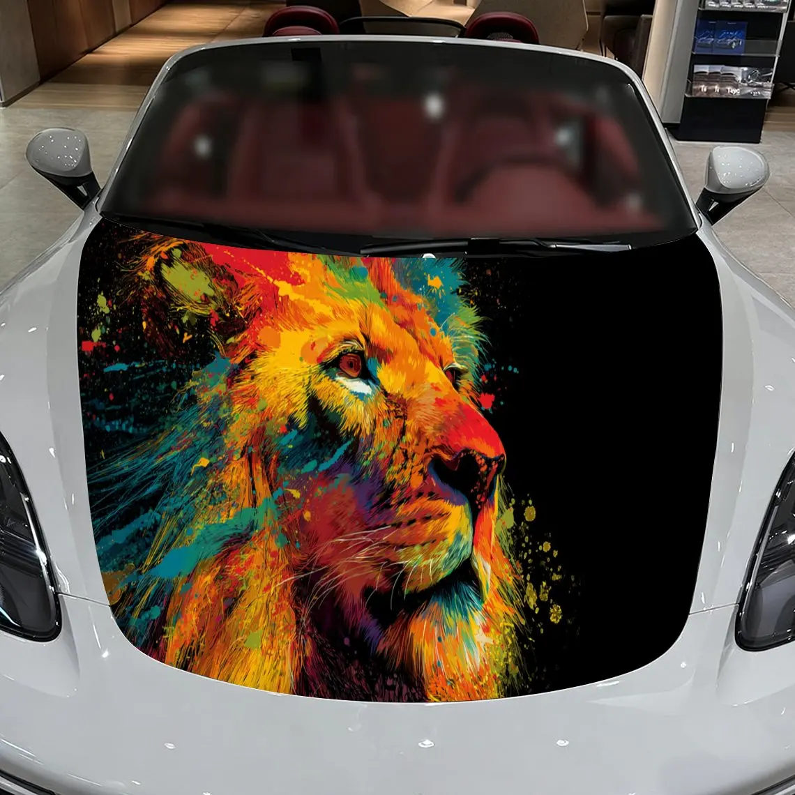 Car Decals A Lion Design with Colorful Artistic Style & Dynamic, Eye-Catching Visual Details Car Hood Sticker, Waterproof Self -
Car Decals A Lion Design with Colorful Artistic Style & Dynamic, Eye-Catching Visual Details Car Hood Sticker, Waterproof Self -