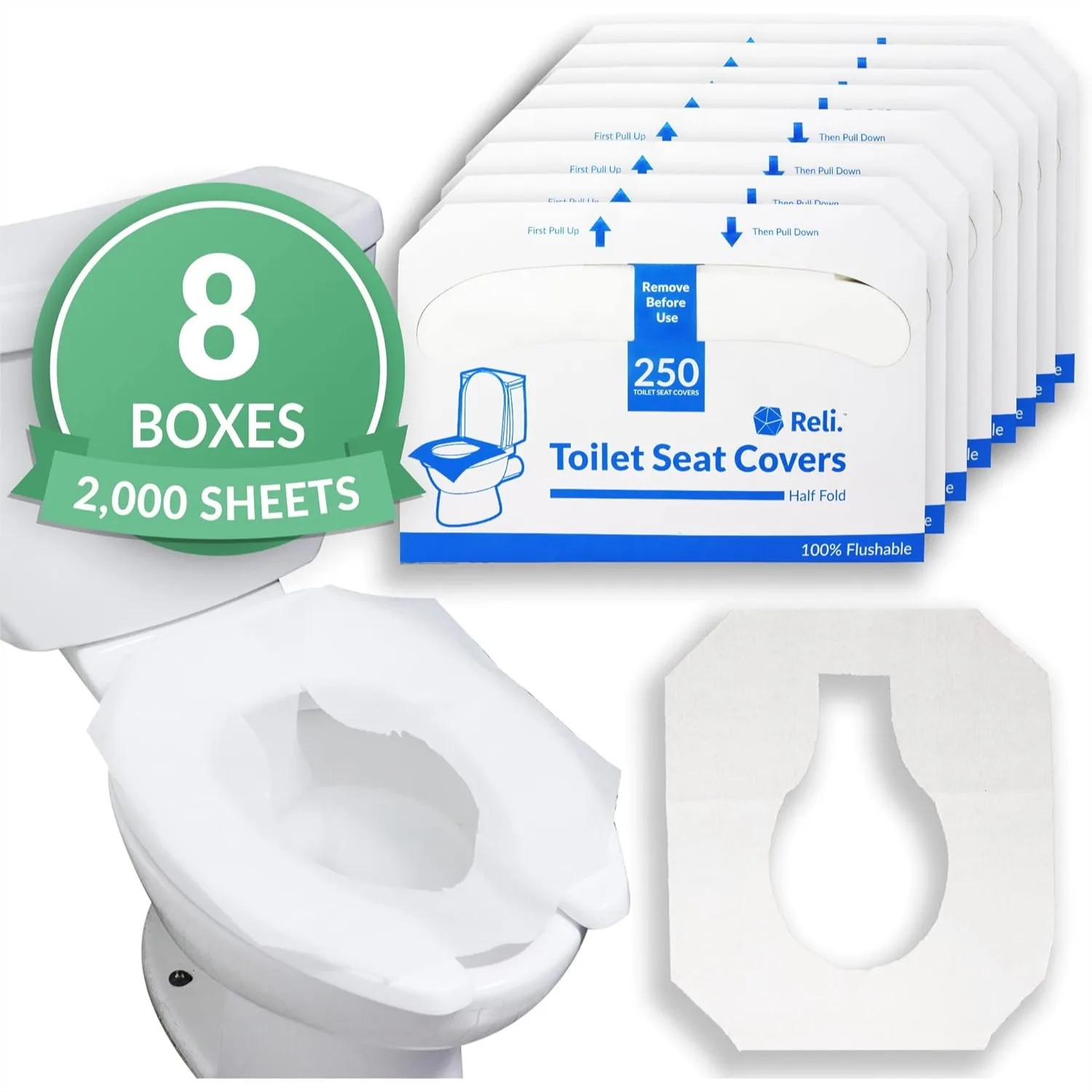 Disposable Toilet Seat Covers 2000 Pcs Half Fold Paper Liners for Public Restroom Travel Camping Kids Potty Training
Disposable Toilet Seat Covers 2000 Pcs Half Fold Paper Liners for Public Restroom Travel Camping Kids Potty Training
