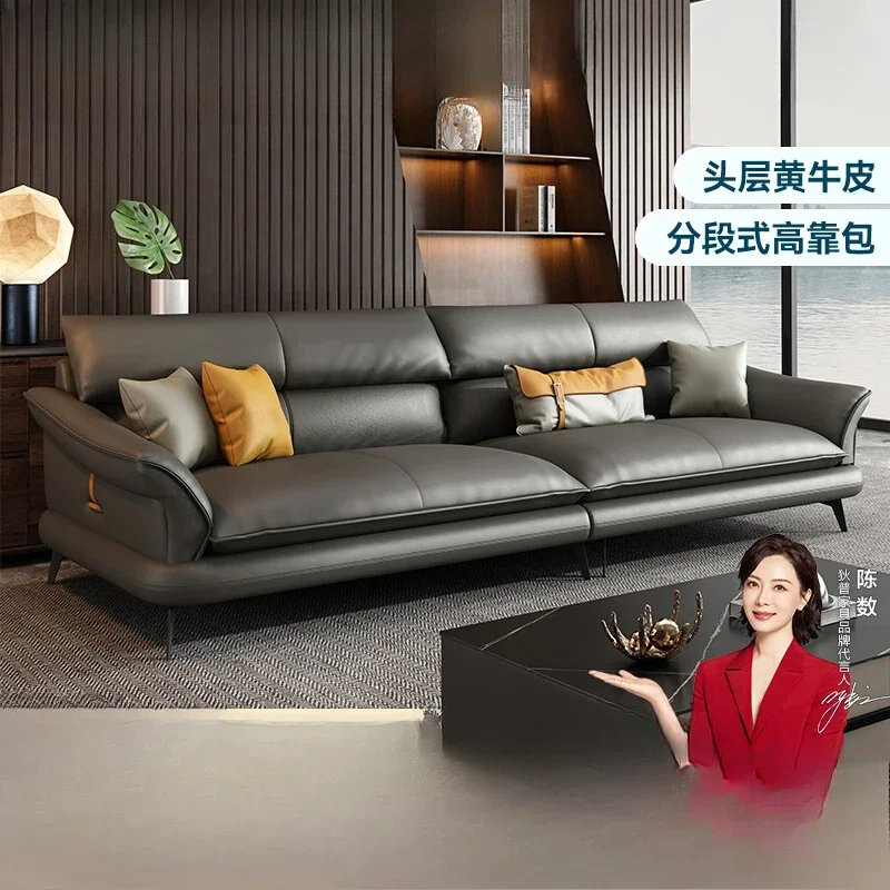 Minimalist first-layer cowhide sofa living room simple modern light luxury large and small apartment straight-row leather sofa
Minimalist first-layer cowhide sofa living room simple modern light luxury large and small apartment straight-row leather sofa