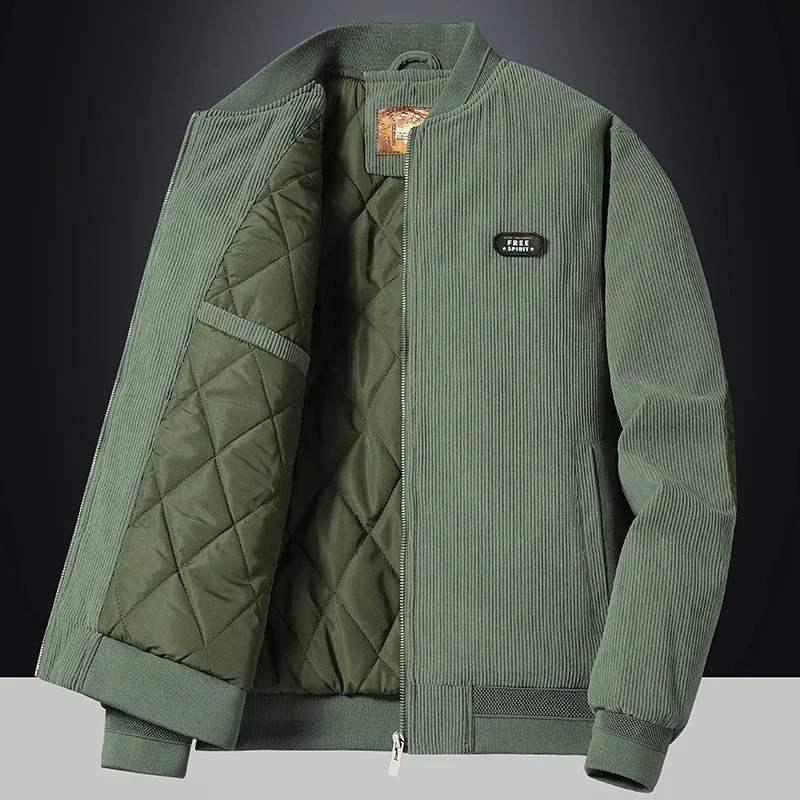 Male Large Size New Autumn Winter Stand Collar Slim Jacket Men's Fashion Casual Warm Outwear Men's Corduroy Thick Cotton Parkas
Male Large Size New Autumn Winter Stand Collar Slim Jacket Men's Fashion Casual Warm Outwear Men's Corduroy Thick Cotton Parkas