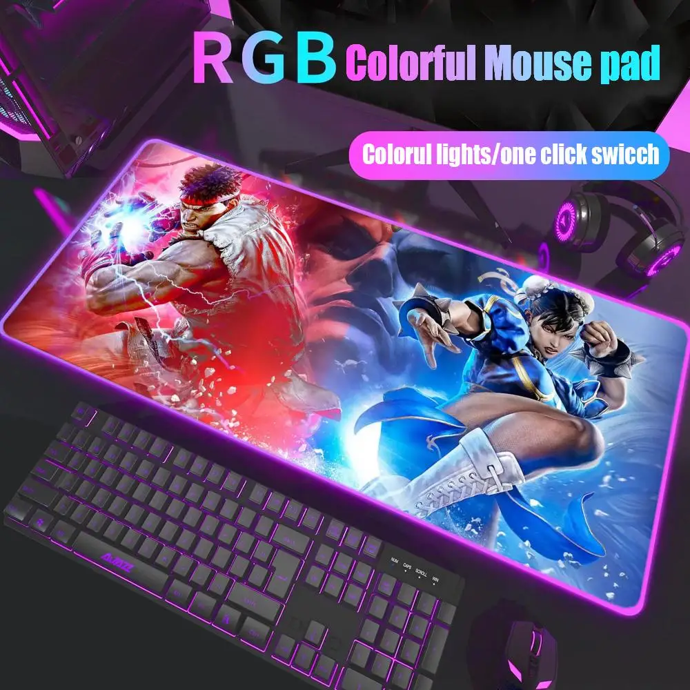 Street Fighter Mouse Pad Gamer Rgb Desk Mat Back Light Led Mousepad Setup Gaming Accessories Deskmat Big Mousepepad Backlight
Street Fighter Mouse Pad Gamer Rgb Desk Mat Back Light Led Mousepad Setup Gaming Accessories Deskmat Big Mousepepad Backlight