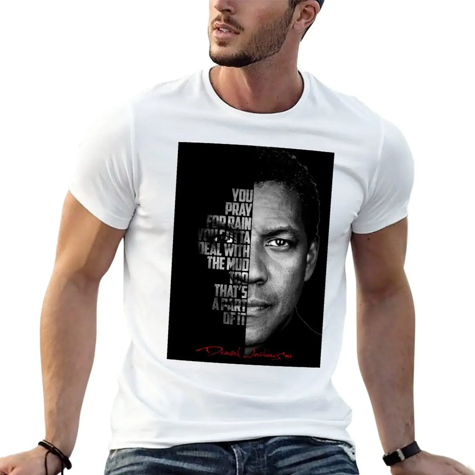 New Black and white Denzel Washington quote poster T-Shirt black t shirt boys animal print shirt summer tops t shirt for men
New Black and white Denzel Washington quote poster T-Shirt black t shirt boys animal print shirt summer tops t shirt for men
