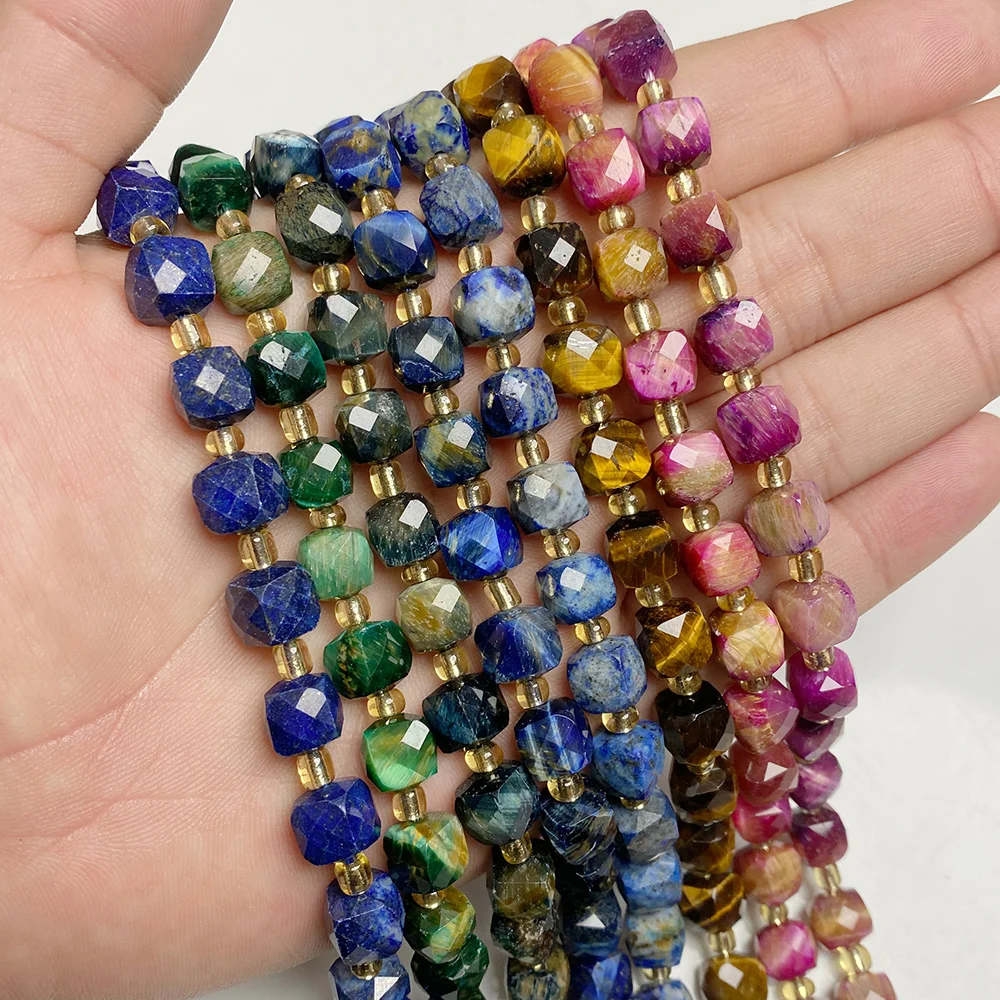 8mm Faceted Square Tiger Eye & Mixed Natural Stone Beads with Spacers for DIY Jewelry Making Bracelet Necklace Accessories
8mm Faceted Square Tiger Eye & Mixed Natural Stone Beads with Spacers for DIY Jewelry Making Bracelet Necklace Accessories