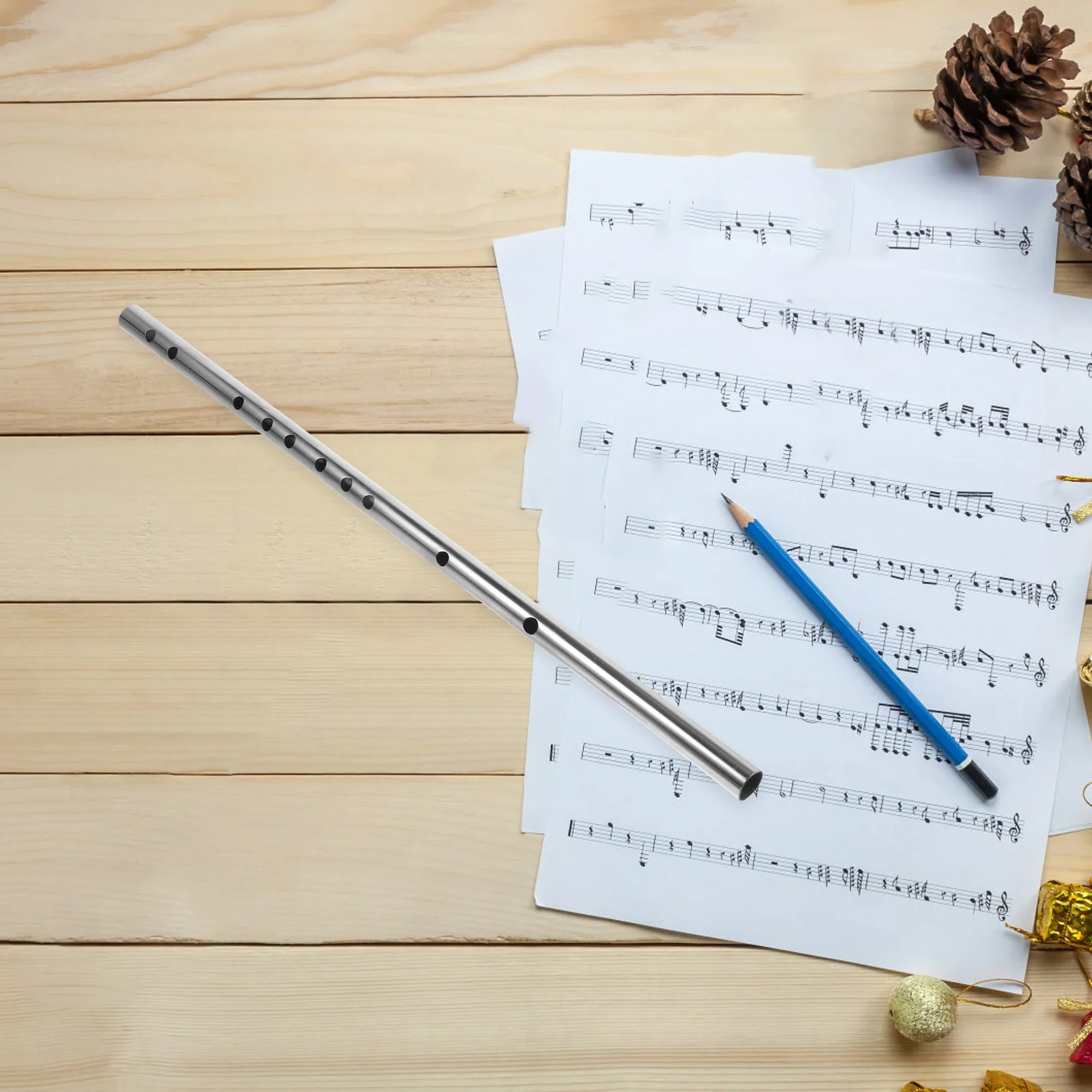 1Pcs Beginners Stainless Steel Flute Portable Lightweight Sturdy Chinese Introductory F Key Anti Crack Mold Resistant
1Pcs Beginners Stainless Steel Flute Portable Lightweight Sturdy Chinese Introductory F Key Anti Crack Mold Resistant