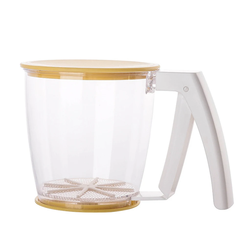 Press Type Sieve Mesh Strainer Kitchen Sugar Sifter Handheld Shaker Plastic Flour Sieve Efficient Sifting Storing
Press Type Sieve Mesh Strainer Kitchen Sugar Sifter Handheld Shaker Plastic Flour Sieve Efficient Sifting Storing