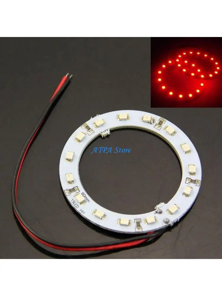 U13C 2x 12V 60MM 15 LED 3528 chip Car Angel Eyes Bright Red Ring Light New
U13C 2x 12V 60MM 15 LED 3528 chip Car Angel Eyes Bright Red Ring Light New