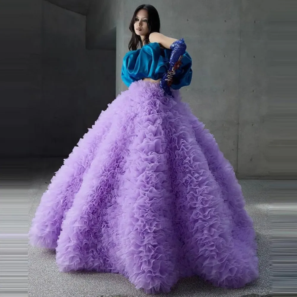 Amazing Purple Tulle Wedding Skirt Tiered Puffy Ball Gown Ruffles Costume Show Skirts Birthday Party Skirt Without Top
Amazing Purple Tulle Wedding Skirt Tiered Puffy Ball Gown Ruffles Costume Show Skirts Birthday Party Skirt Without Top
