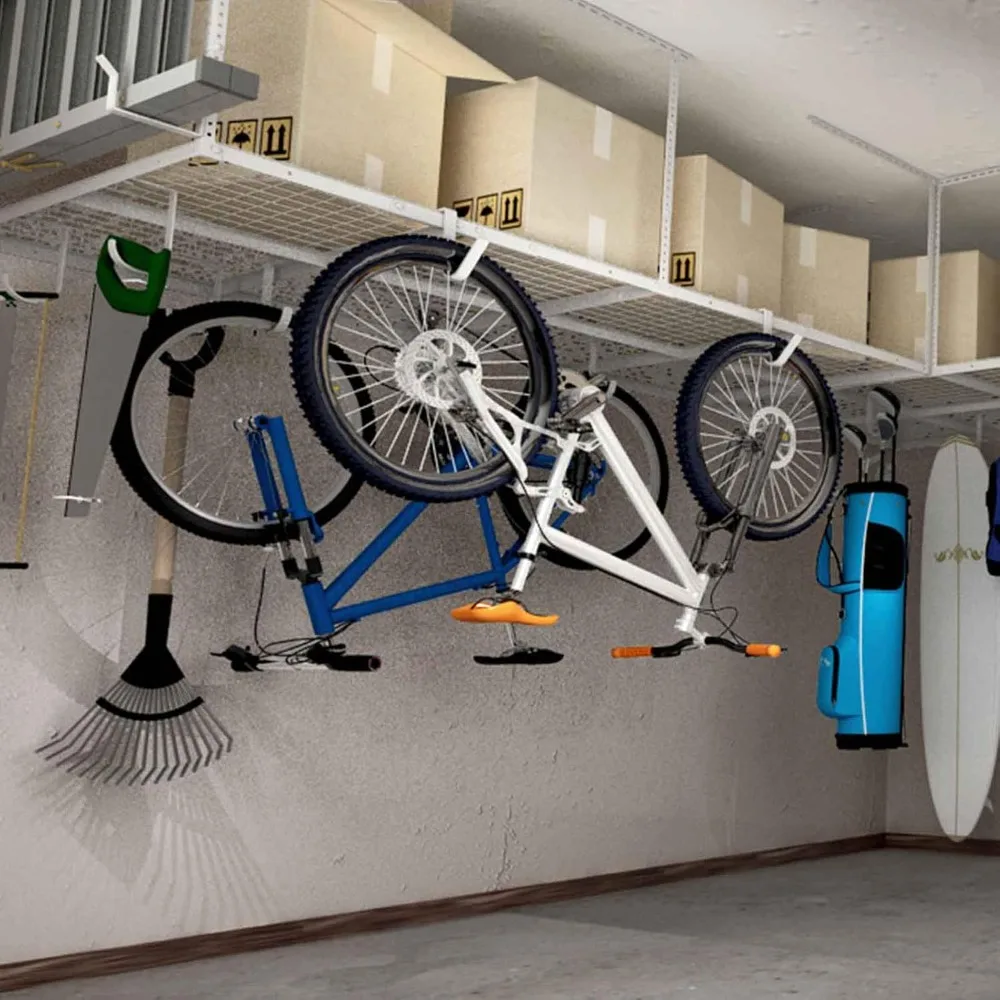 4x8 Overhead Garage Storage Rack, Adjustable Organization System, Heavy-Duty Metal Ceiling Racks, 600lbs Weight Capacity
4x8 Overhead Garage Storage Rack, Adjustable Organization System, Heavy-Duty Metal Ceiling Racks, 600lbs Weight Capacity