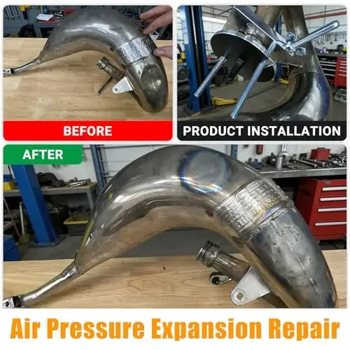 38-Piece Reusable Air Pressure Expansion Tool Set For 2-Stroke Motorcycle Exhaust Pipe Dent Repair On 50cc To 300cc Engines
38-Piece Reusable Air Pressure Expansion Tool Set For 2-Stroke Motorcycle Exhaust Pipe Dent Repair On 50cc To 300cc Engines