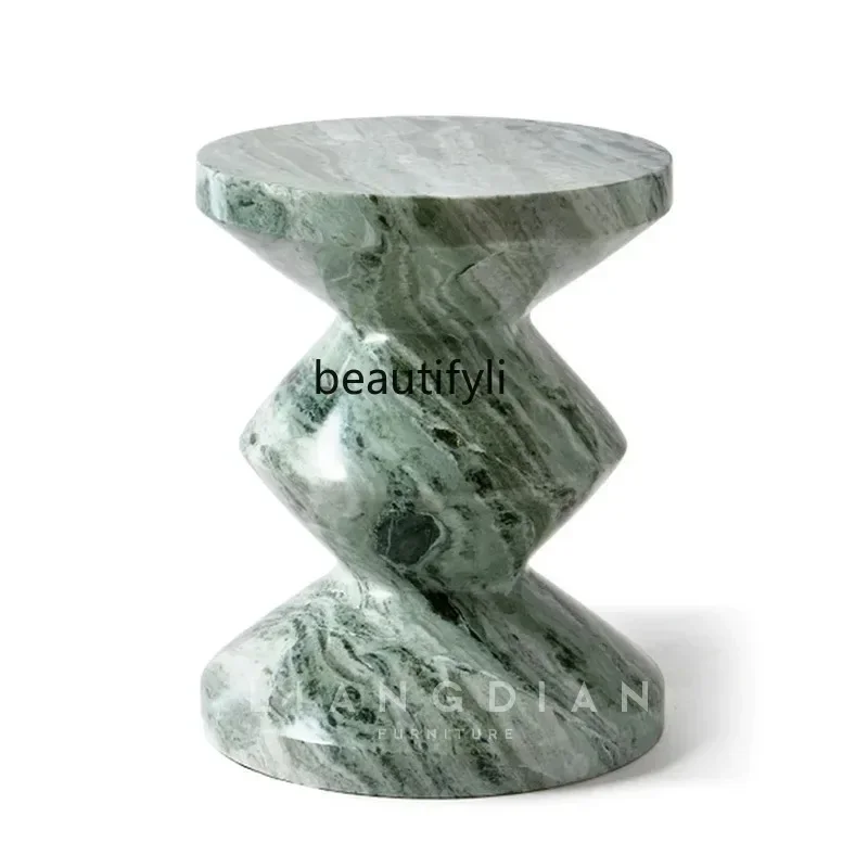 Light luxury natural marble edge few round designer bedside sofa side table
Light luxury natural marble edge few round designer bedside sofa side table