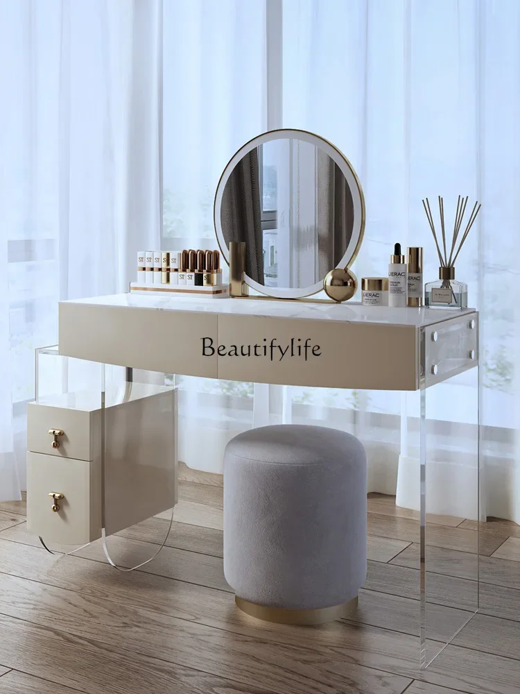 Dresser 2024 new light luxury simple rock slab makeup table modern acrylic makeup table
Dresser 2024 new light luxury simple rock slab makeup table modern acrylic makeup table