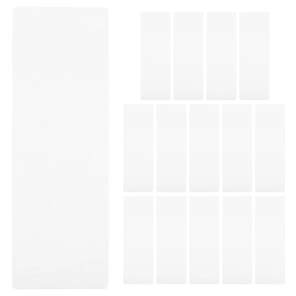 15 Pcs Bookmark Cover Transparent Storage Rack Display Screen Bracket Pvc Blank Bookmarks
15 Pcs Bookmark Cover Transparent Storage Rack Display Screen Bracket Pvc Blank Bookmarks