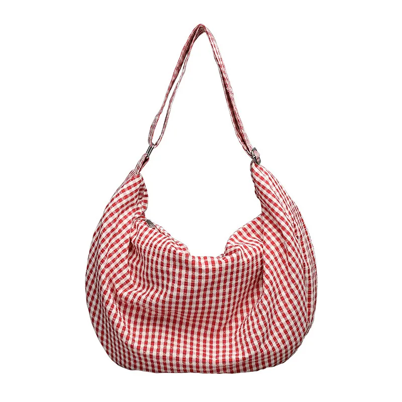 Large Capacity Red Checkered Pleated Shoulder Bag 2025 Summer Niche Student Dumpling Bag Versatile Tote Handbag Sac A Main Femme
Large Capacity Red Checkered Pleated Shoulder Bag 2025 Summer Niche Student Dumpling Bag Versatile Tote Handbag Sac A Main Femme