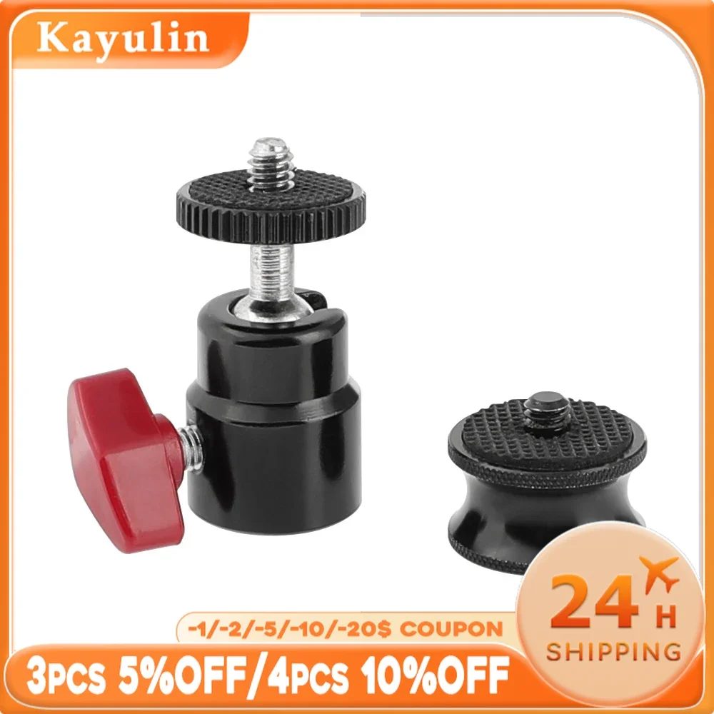 Kayulin Mini Ball Head 1/4"-20 With 3/8"-16 Female To 1/4"-20 Male Thread Screw Adapter For Camera Monitor
Kayulin Mini Ball Head 1/4"-20 With 3/8"-16 Female To 1/4"-20 Male Thread Screw Adapter For Camera Monitor