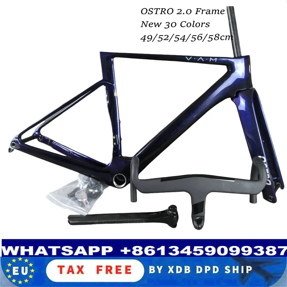 30 Colors T47 OSTRO VAM Bike Frame Carbon Road Disc Brake Frameset Chameleon Blue DI2
30 Colors T47 OSTRO VAM Bike Frame Carbon Road Disc Brake Frameset Chameleon Blue DI2
