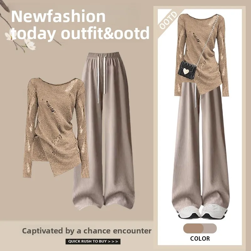 Spring 2026 Spicy Girl Knitted Casual Loose Feelings Two-Piece Set Slimming Effect Comfortable Polyester Fiber Hooded Top
Spring 2026 Spicy Girl Knitted Casual Loose Feelings Two-Piece Set Slimming Effect Comfortable Polyester Fiber Hooded Top