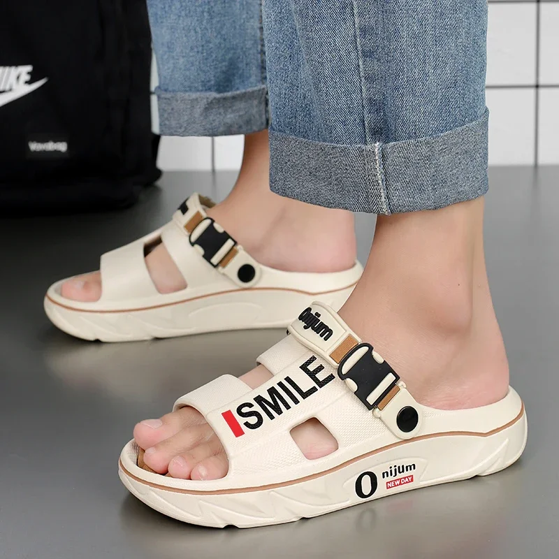 Мужская пляжная обувь из ЭВА на мягкой подошве, унисекс, мужские и женские домашние и уличные прогулочные пляжные туфли, тапочки, новые летние шлепанцы 2025 года, сандалии двойного назначения
Мужская пляжная обувь из ЭВА на мягкой подошве, унисекс, мужские и женские домашние и уличные прогулочные пляжные туфли, тапочки, новые летние шлепанцы 2025 года, сандалии двойного назначения