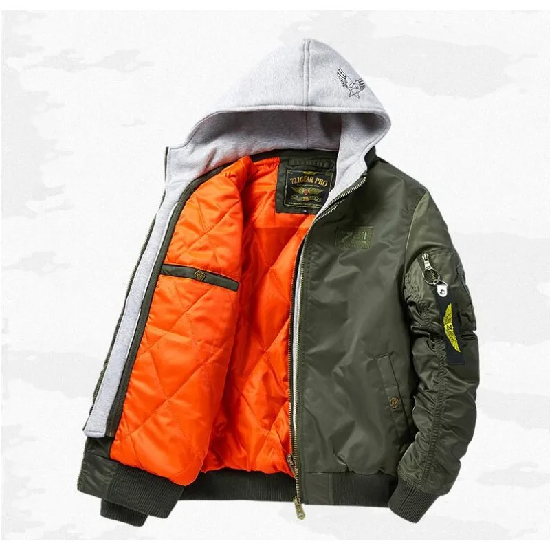 New Fashion Men Hooded MA1 Flight Jackets Man Outwear Trendy Baseball Jackets Casual Bomber Jackets Men Fleece Warm Winter Coats
New Fashion Men Hooded MA1 Flight Jackets Man Outwear Trendy Baseball Jackets Casual Bomber Jackets Men Fleece Warm Winter Coats
