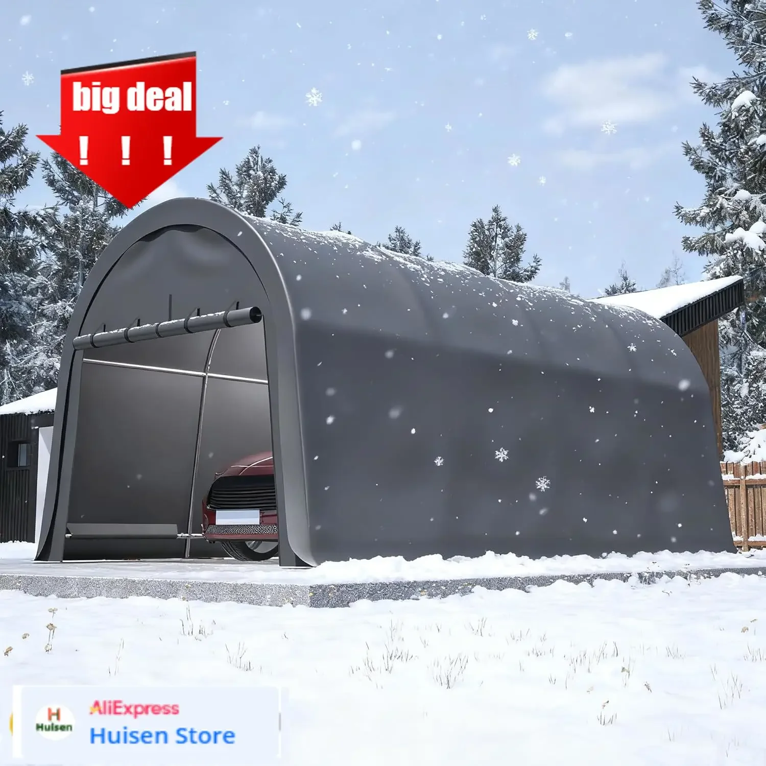 Durable 10' X 20FT Round Style Garage Shelter With Roll-up Doors Heavy Duty Storage Carport Canopy Storage Shelter Shed For Boat
Durable 10' X 20FT Round Style Garage Shelter With Roll-up Doors Heavy Duty Storage Carport Canopy Storage Shelter Shed For Boat