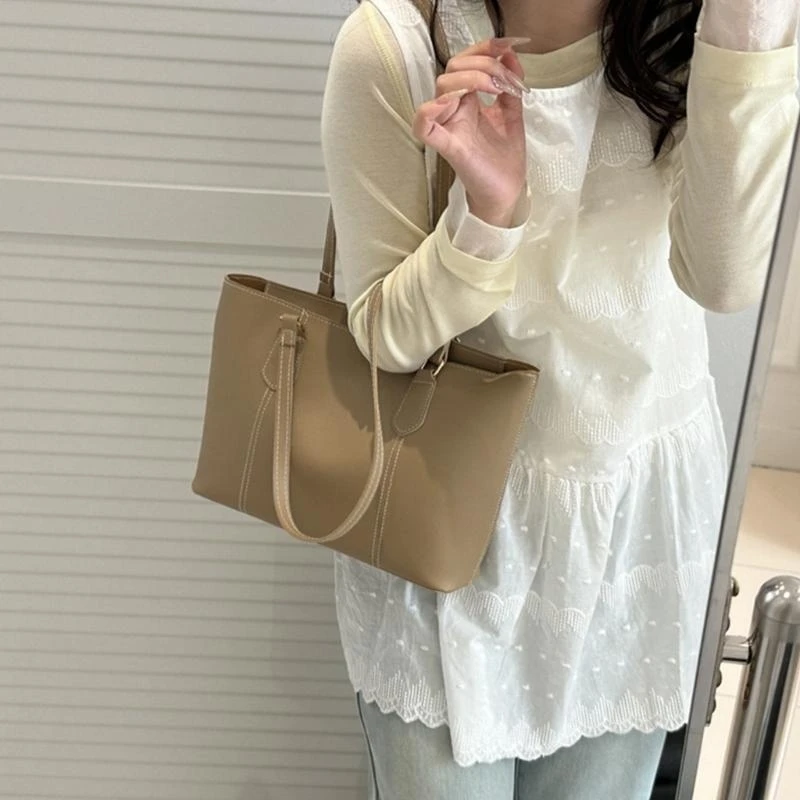 E8FB Women's Handbag PU Leather Work Top Handle Bag with Ample Space for Essential
E8FB Women's Handbag PU Leather Work Top Handle Bag with Ample Space for Essential