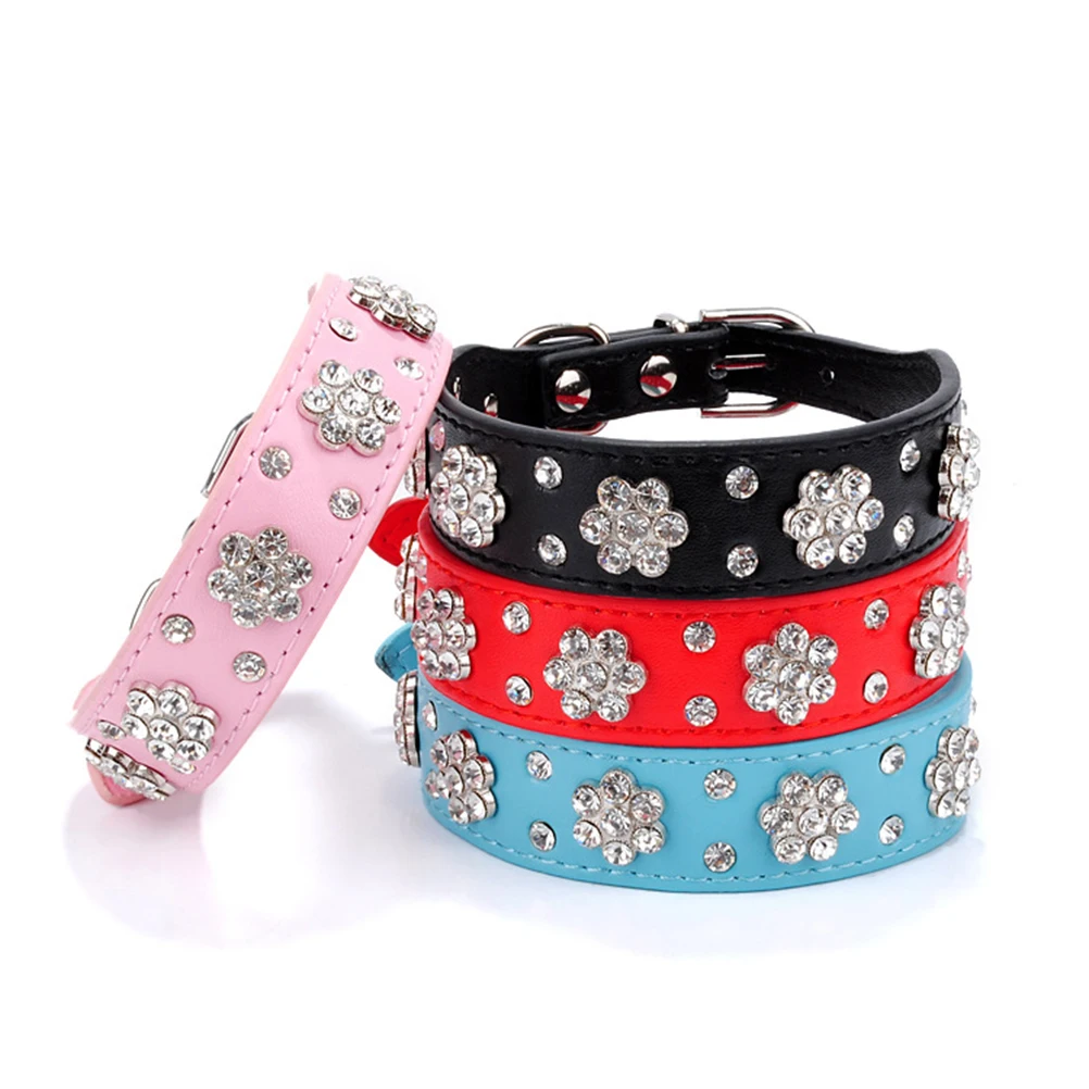 Durable PU Dog Collar Rhinestone Necklace for Small Medium Large Dogs Adjustable Fashion Pet Protection
Durable PU Dog Collar Rhinestone Necklace for Small Medium Large Dogs Adjustable Fashion Pet Protection