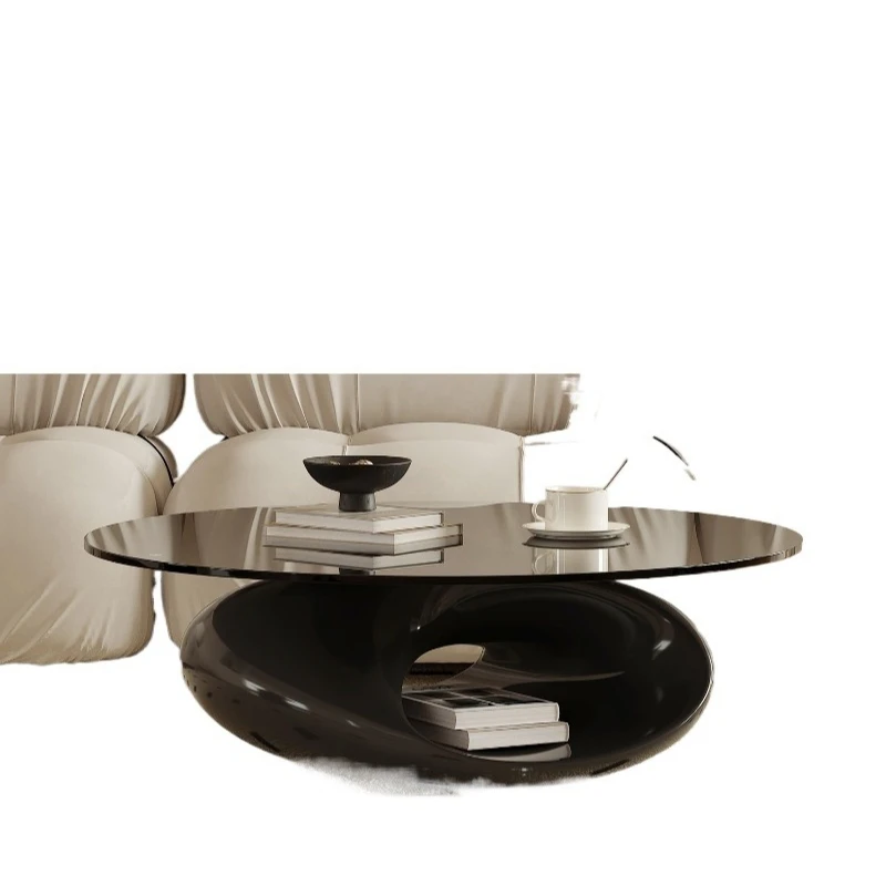 Журнальный столик необычной формы для гостиной, из закаленного стекла, черный
Журнальный столик необычной формы для гостиной, из закаленного стекла, черный