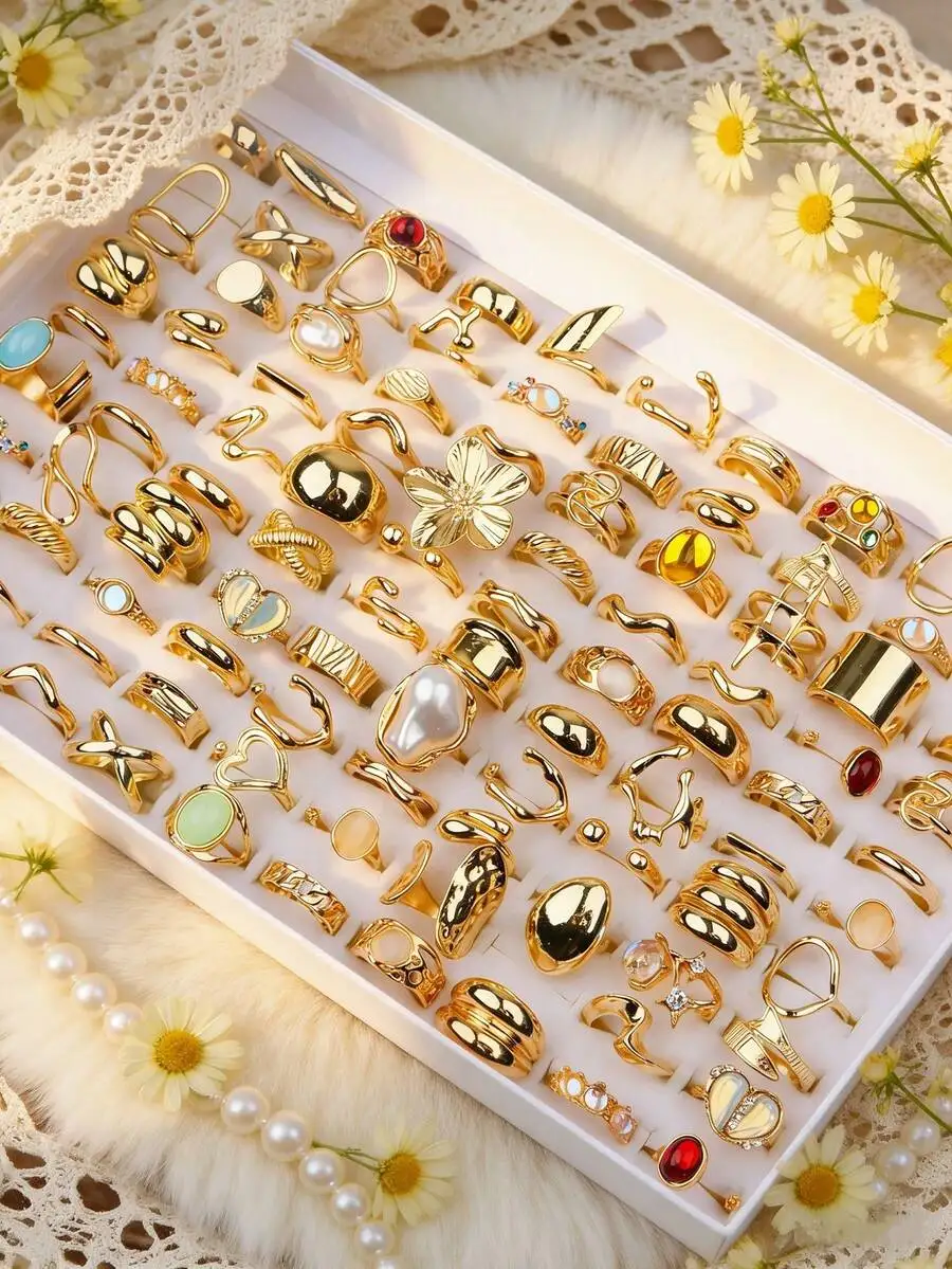 20pcs Alloy Rings Set With Faux Pearl Floral Heart Geometric Irregular Design For Women Party Wedding Daily Wear
20pcs Alloy Rings Set With Faux Pearl Floral Heart Geometric Irregular Design For Women Party Wedding Daily Wear