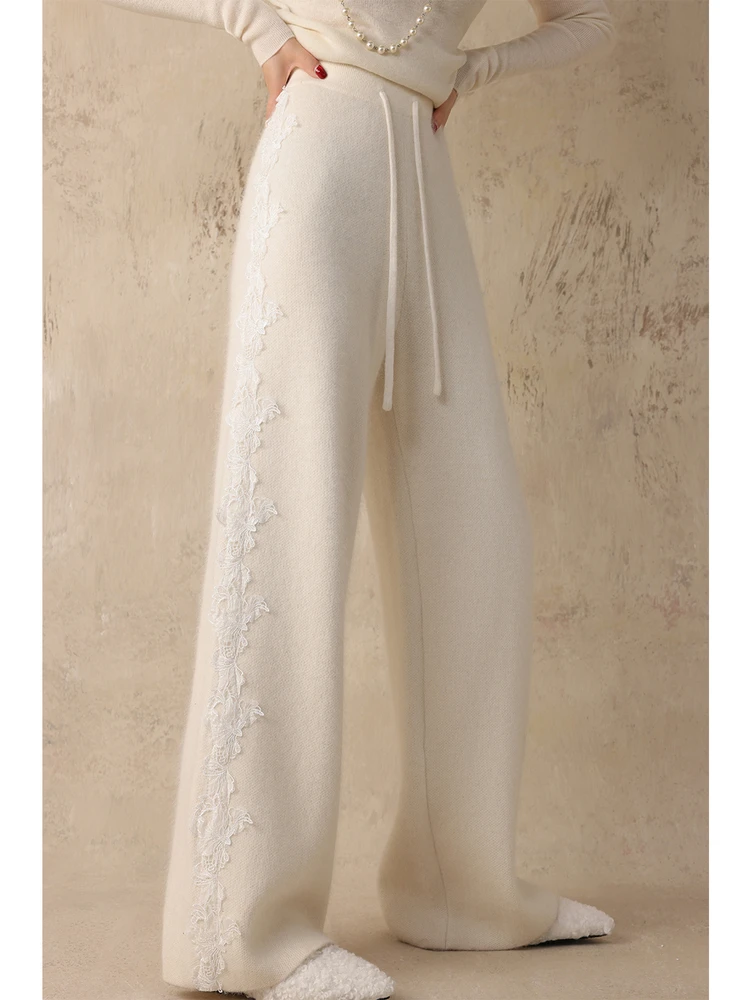 High Waist Knitted Pants Patchwork Woolen Rabbit Fur Dangdang Somes 'Yong Qing Xue' Chinese Sle Casual Pants for Women
High Waist Knitted Pants Patchwork Woolen Rabbit Fur Dangdang Somes 'Yong Qing Xue' Chinese Sle Casual Pants for Women