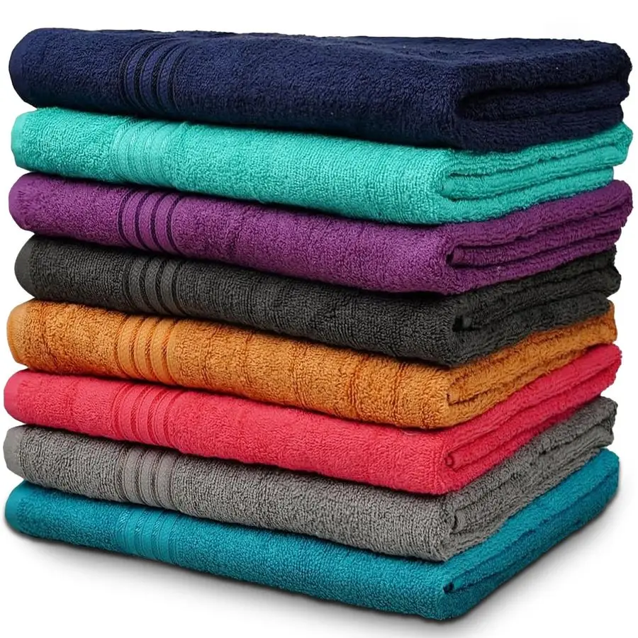 Premium Multicolor Bath Towels Set of 8 27 x 54 100 Pure Cotton Shower Towels Soft Feel, Lightweight amp Highly Absorbent Towels
Premium Multicolor Bath Towels Set of 8 27 x 54 100 Pure Cotton Shower Towels Soft Feel, Lightweight amp Highly Absorbent Towels