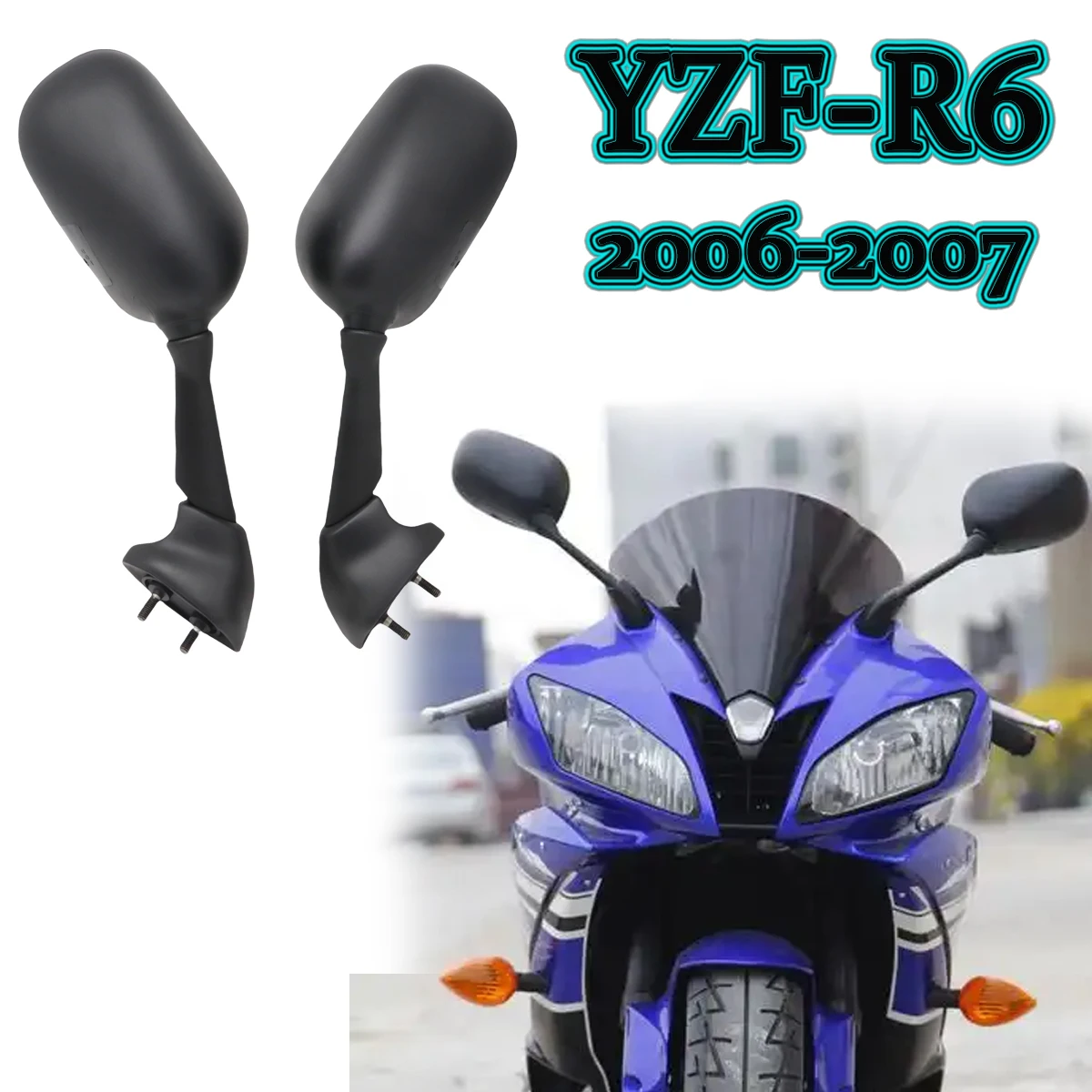 1 Pair Motorcycle Rearview Mirror Racing Mirrors fits for Yamaha YZF-R6 YZF R6 YZFR6 2006 2007
1 Pair Motorcycle Rearview Mirror Racing Mirrors fits for Yamaha YZF-R6 YZF R6 YZFR6 2006 2007