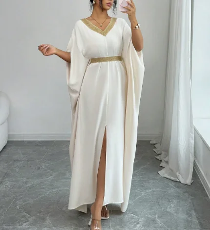 Women Dress 2026 Spring Summer New Solid Color V-Neck Long Sleeve Loose Fit Casual High Waist Daily Long Dress
Women Dress 2026 Spring Summer New Solid Color V-Neck Long Sleeve Loose Fit Casual High Waist Daily Long Dress