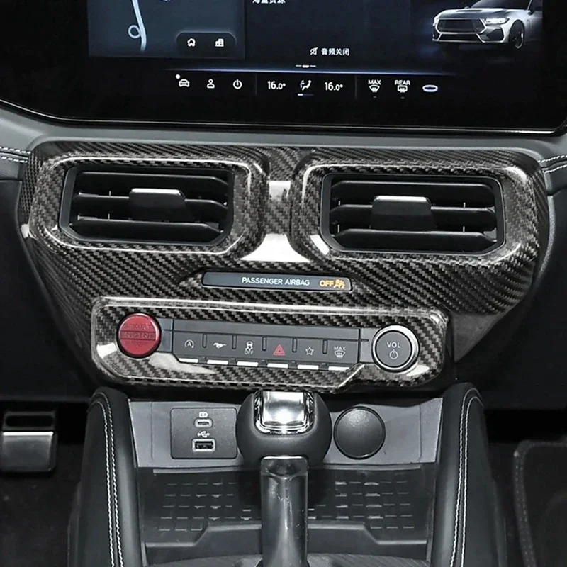 For Ford Mustang LHD Real Dry Carbon Fiber Multi-Media Console Frame Cover Center Console AC Air Vent Outlet Trim 2024
For Ford Mustang LHD Real Dry Carbon Fiber Multi-Media Console Frame Cover Center Console AC Air Vent Outlet Trim 2024
